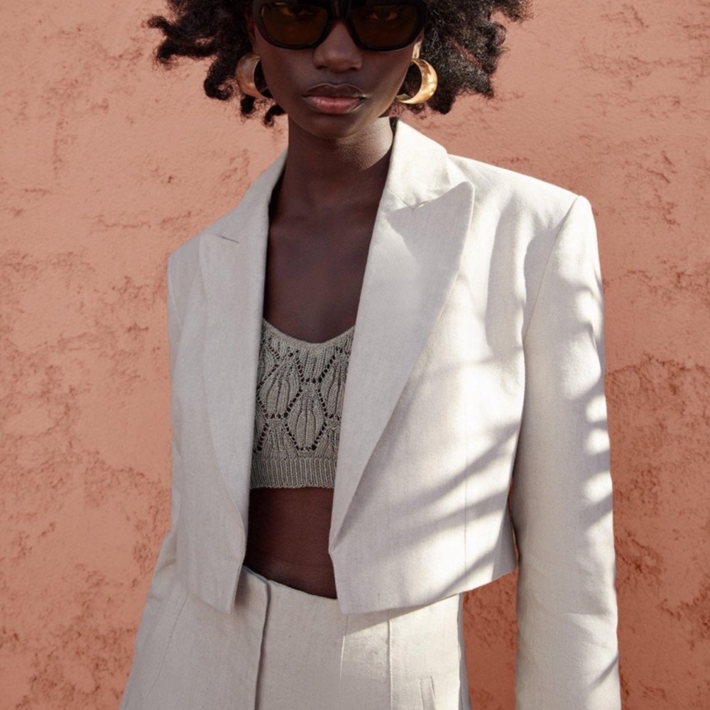Zara sold out crop blazer